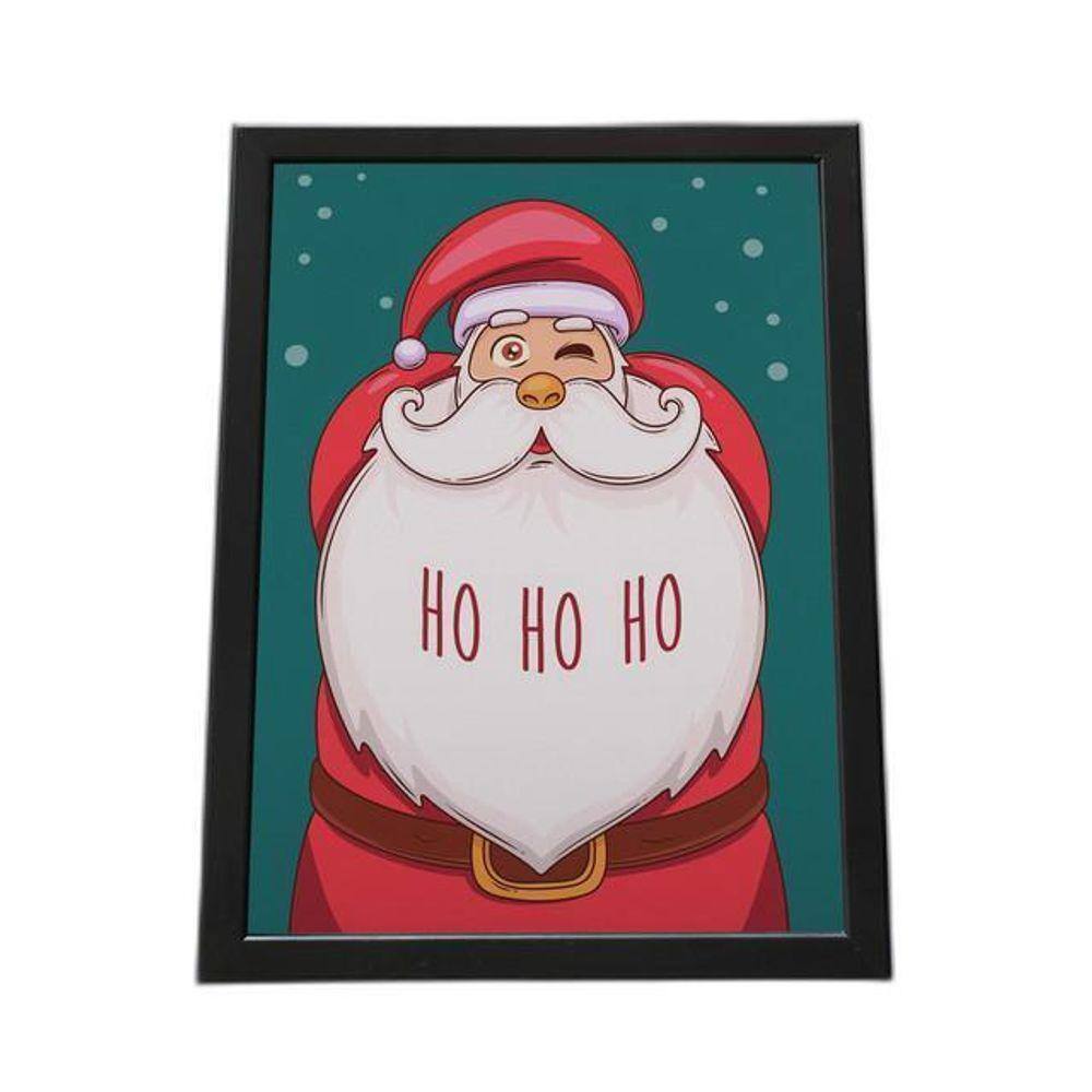 Quadro Com Moldura Ho-Ho-Ho Barba Papai Noel
