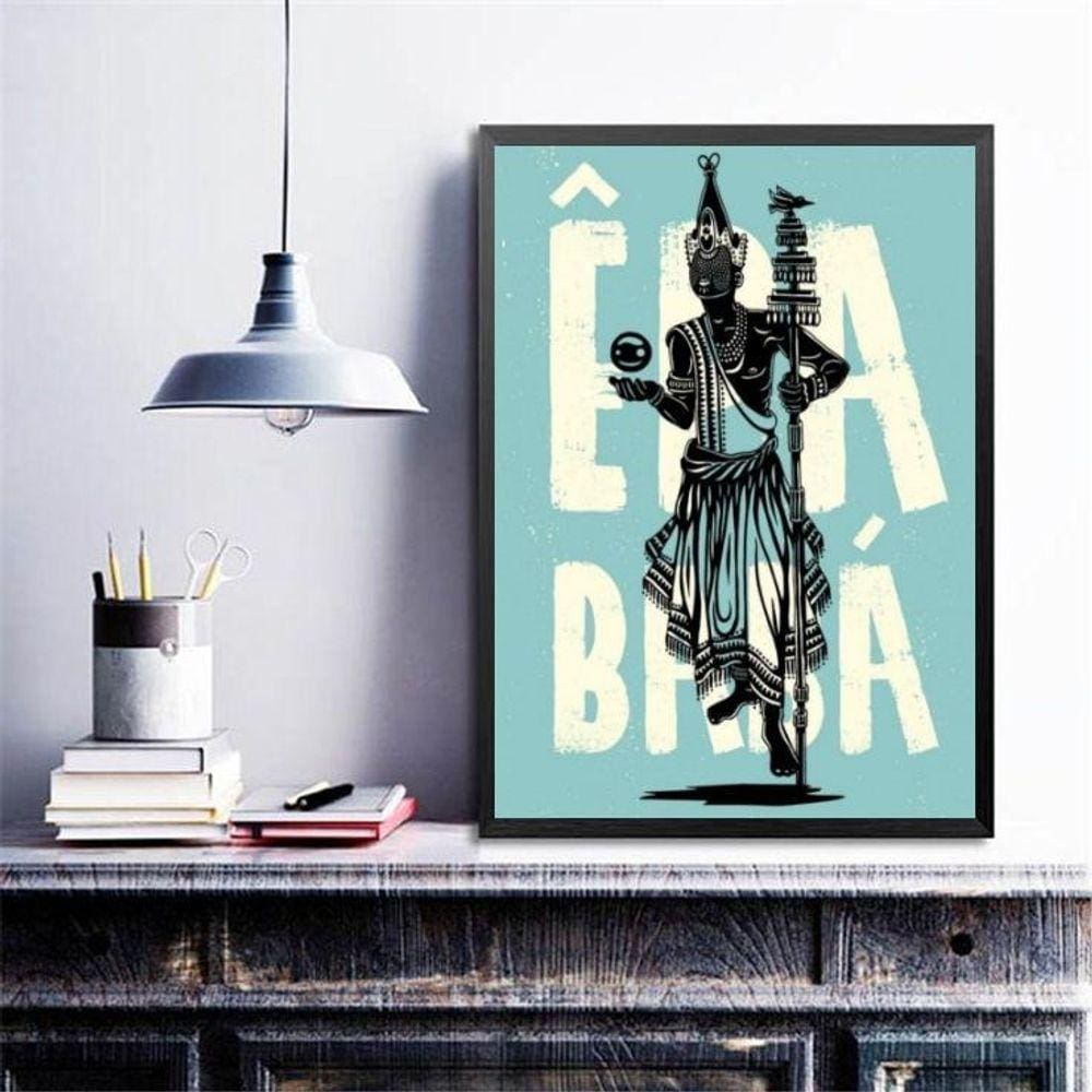 Quadro Poster Candomblé Oxalá 33X24Cm