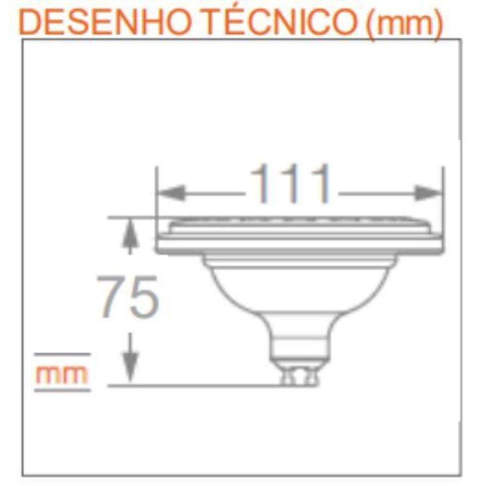 Lampada Led Ar111 12. 11W 2700K 950Lm Biv Gu10 - Osram