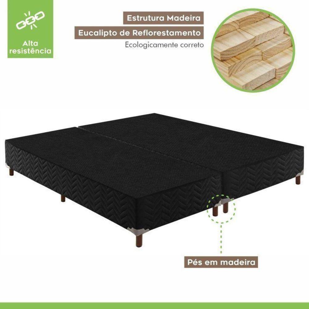 Box Queen Íris 42x158x198cm com Colchão Queen | Ponto