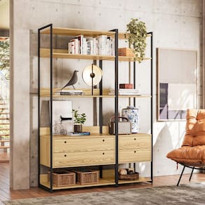 Closet Industrial Olivar 4 Gavetas 10 Prateleiras Pinus - Olivar Móveis