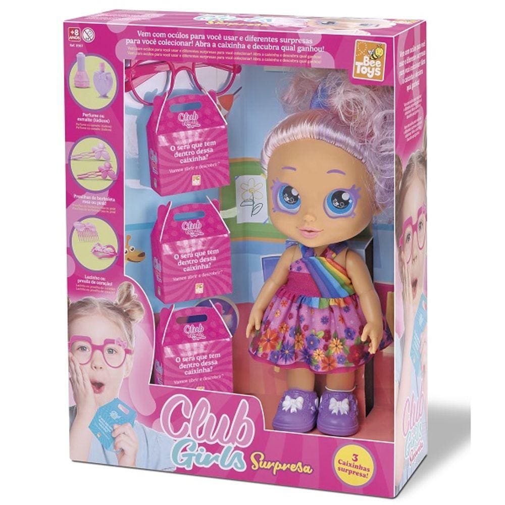 Boneca CLUB GIRLS Surpresa Bee TOYS