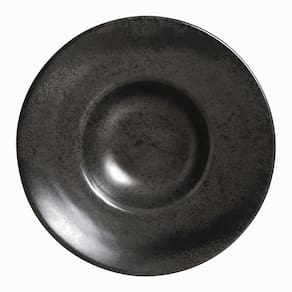 Prato Risoto Cerâmica Stone Black Preto 28cm - Scalla