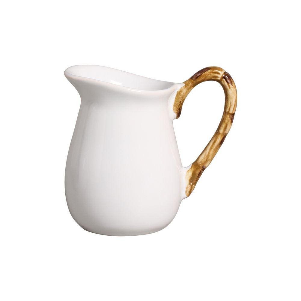 Jarra Mini Cerâmica Bambu Branco 580ml - Scalla