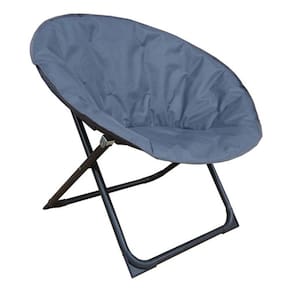 Cadeira Dobrável 78x85x69cm Cinza Aço Até 110kg - Lazyness