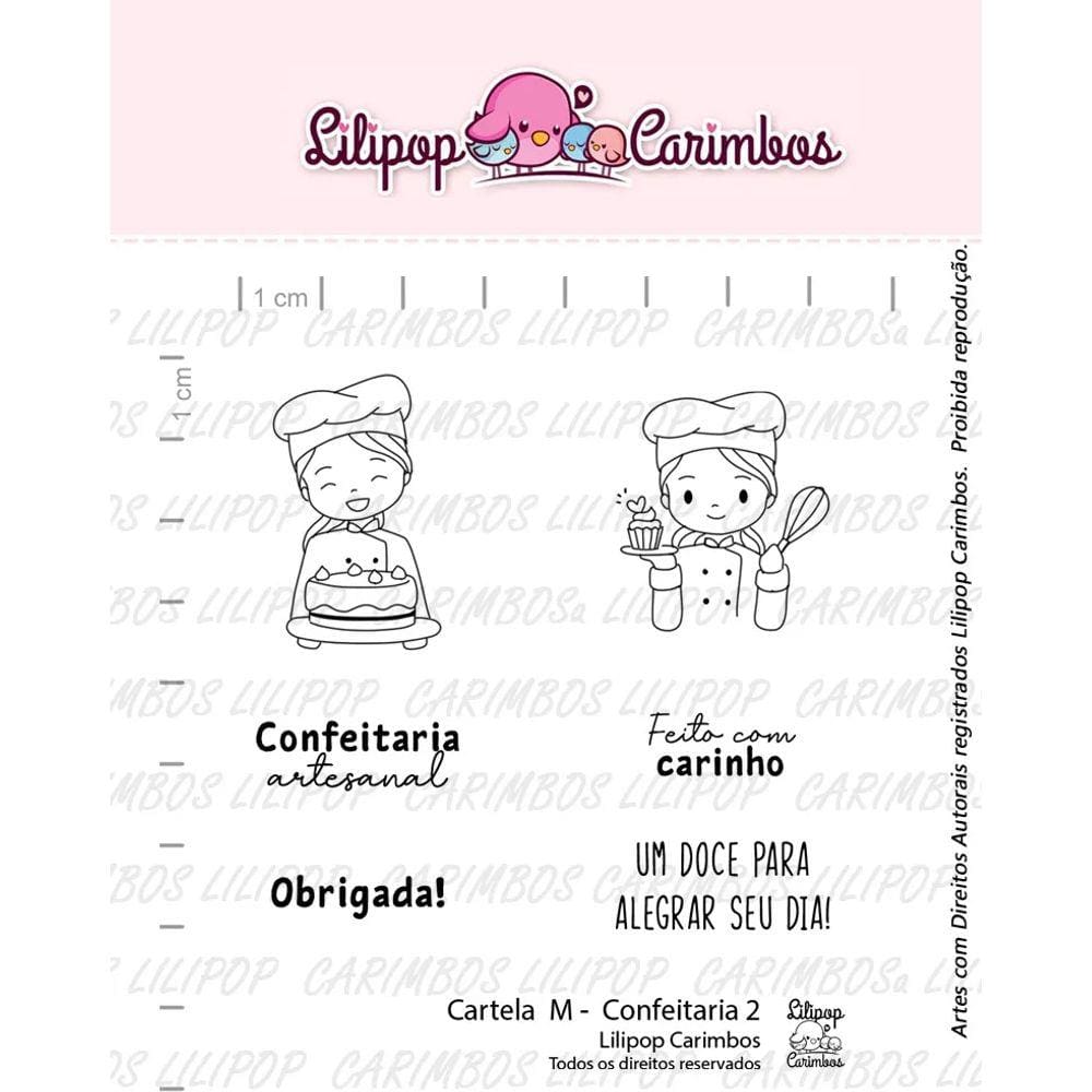 Cartela de Carimbos Transparente Confeitaria 2 Lilipop