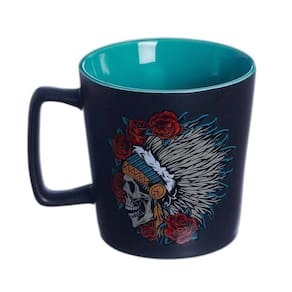 Caneca De Cerâmica Buck Cacique Caveira 400Ml