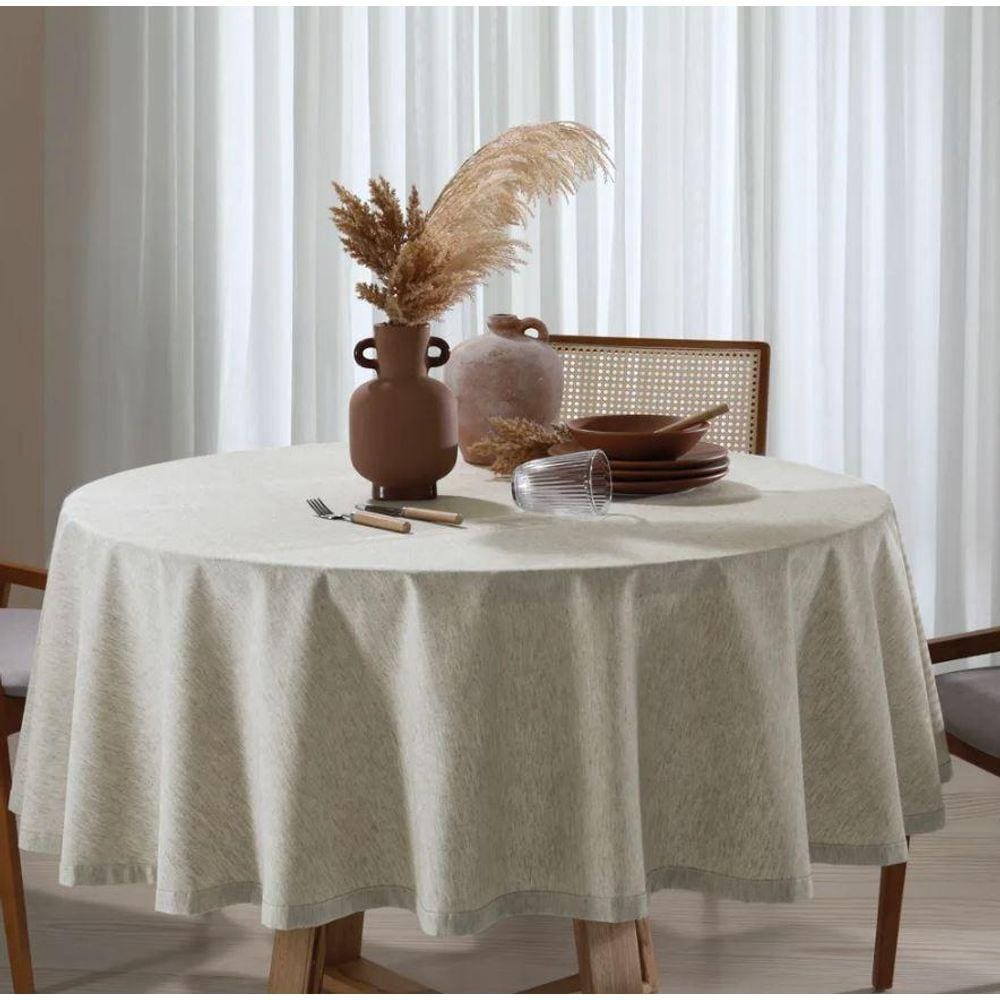 Toalha De Mesa Redonda Clean Linhares 8 Lugares Dohler