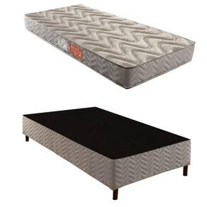 Box Solteiro Galaxy 42x88x188cmcom Colchão Solteiro Quality D33 Duoface 26x88x188cm Rustico Prata