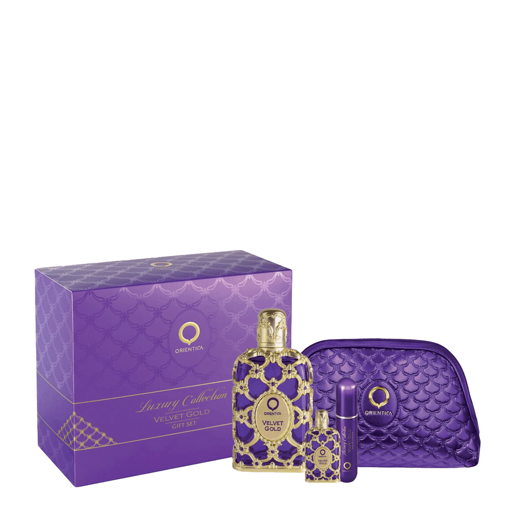 Orientica Kit Velvet Gold Edp 80ml + Miniatura 7,5ml + Atomizer + Necessaire