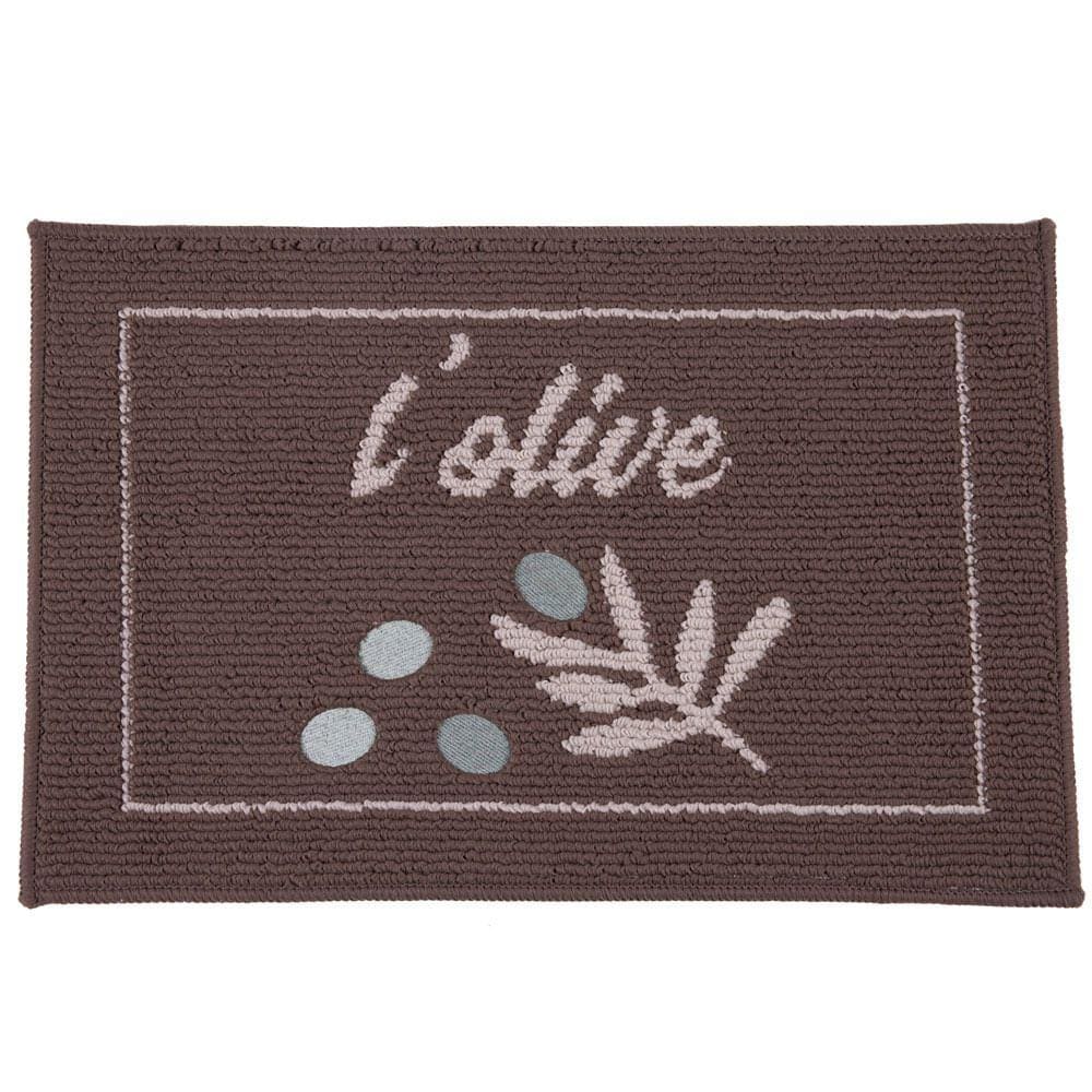 Tapete de Cozinha Vizapi Olive 40x60cm Marrom Castor