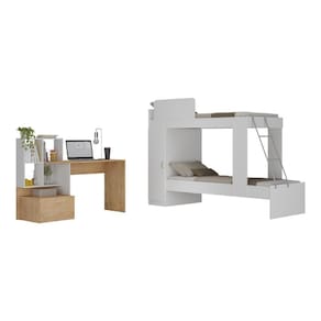 Conjunto Quarto Beliche com Colchão/Escrivaninha Multimóveis MP4227