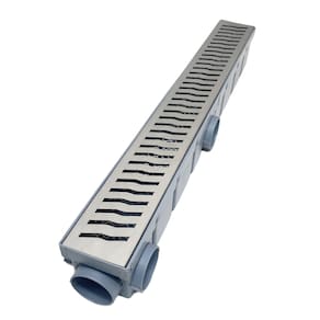 Ralo Linear Inox 6x50 Raio com Tela Coletor Cinza Sequencial