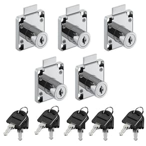 Kit 5 Fechadura Para Gaveta 22Mm Niquelada Hafele