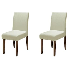 Conjunto Com 2 Cadeiras Estofada Sala de Jantar Trieste Siena Cedro / Areia Dobuê