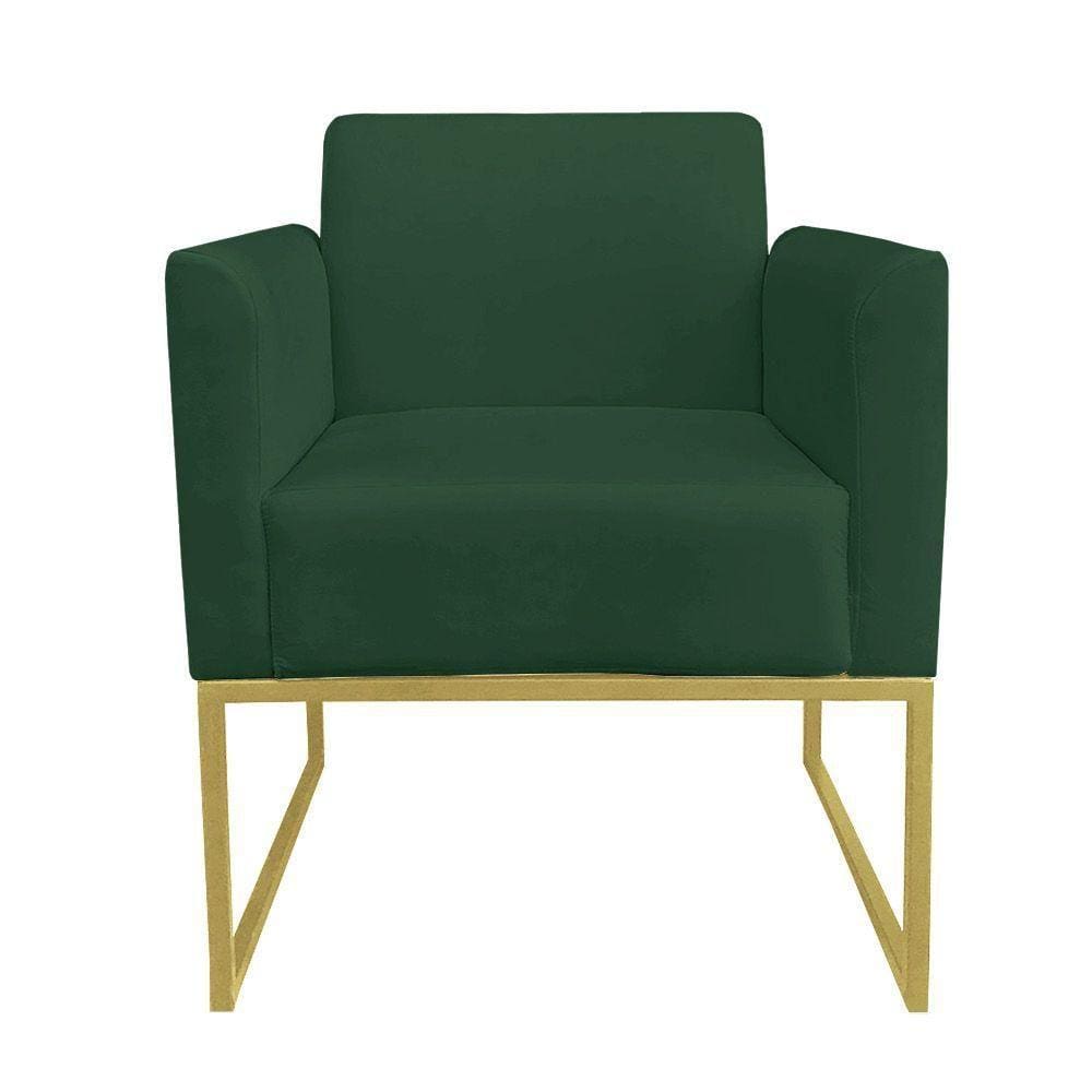 01 Namoradeira E 01 Poltrona Marisa Suede Verde