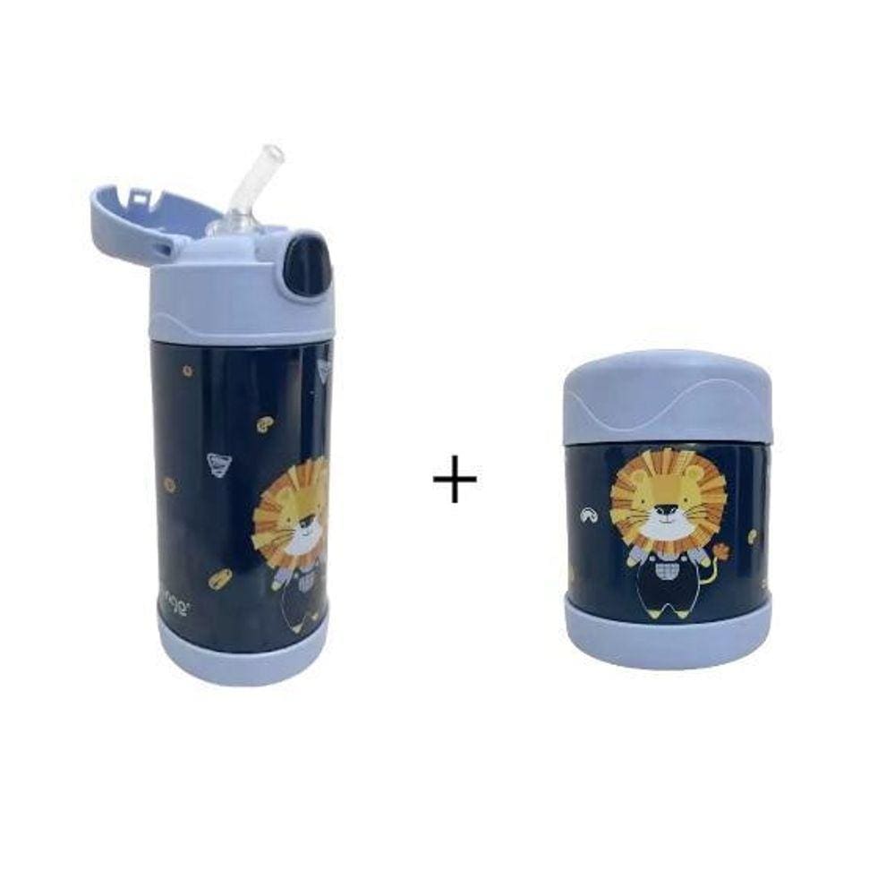 Garrafa Térmica Infantil + Pote Térmico Premium