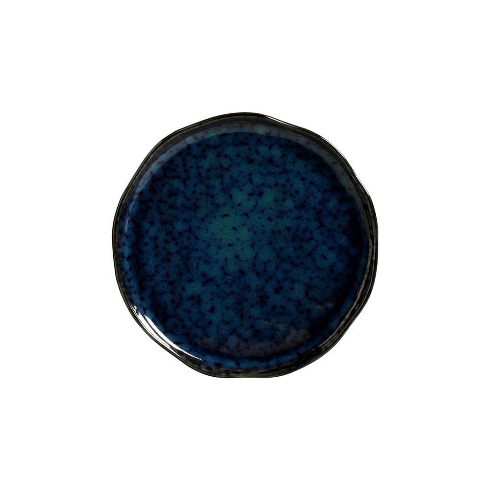 Conjunto 6 Pratos Sobremesa Cerâmica Marina Preto 20cm - Scalla