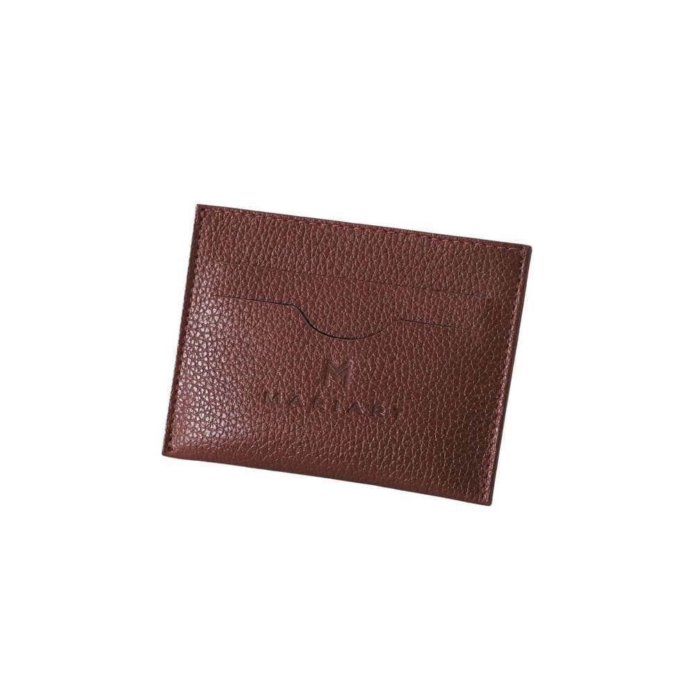 Carteira Porta Cartão Slim Fino 100% Couro Mariart 158 Cafe
