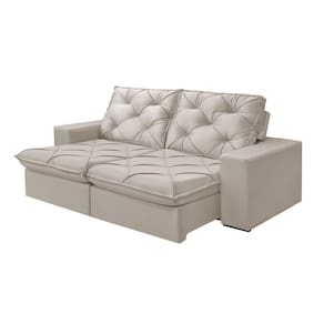 Sofá 2 Lugares Retrátil E Reclinável Martins M-176 Veludo Creme