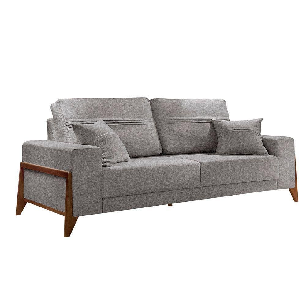 Sofá 4 Lugares Living Linho M-130 Martins Cinza