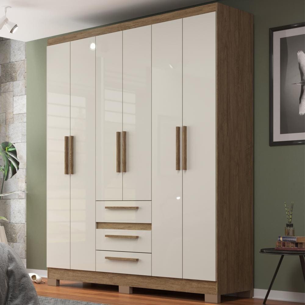 Guarda-Roupa 6 Portas 3 Gavetas Rp3636 Decibal