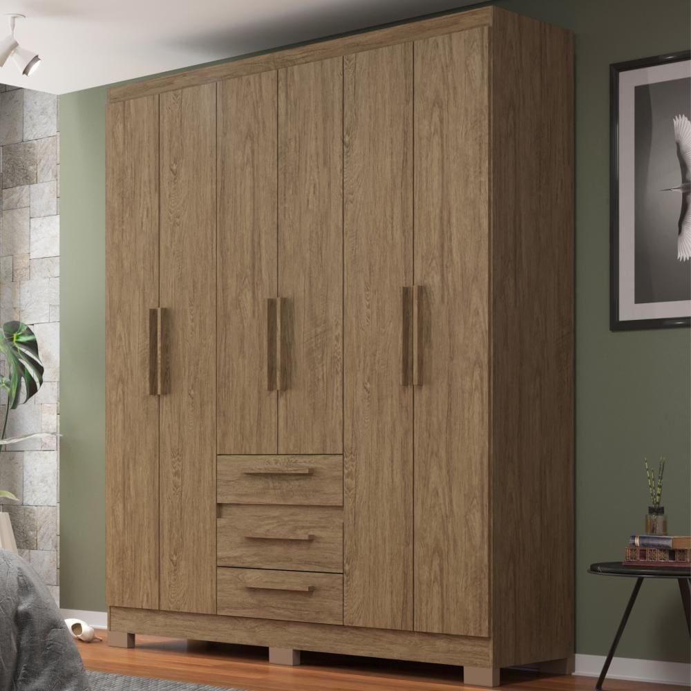 Guarda-Roupa 6 Portas 3 Gavetas Rp3636 Decibal