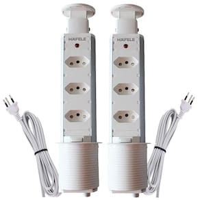 Kit 2 Torre De Tomada Retrátil De Embutir Branca Hafele