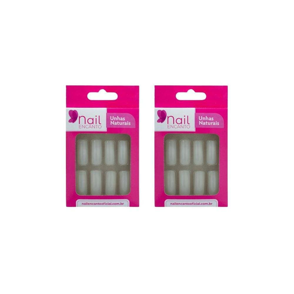 Unhas Postiças Nil Encanto Com 24Un Quadrada Longa - 2Un