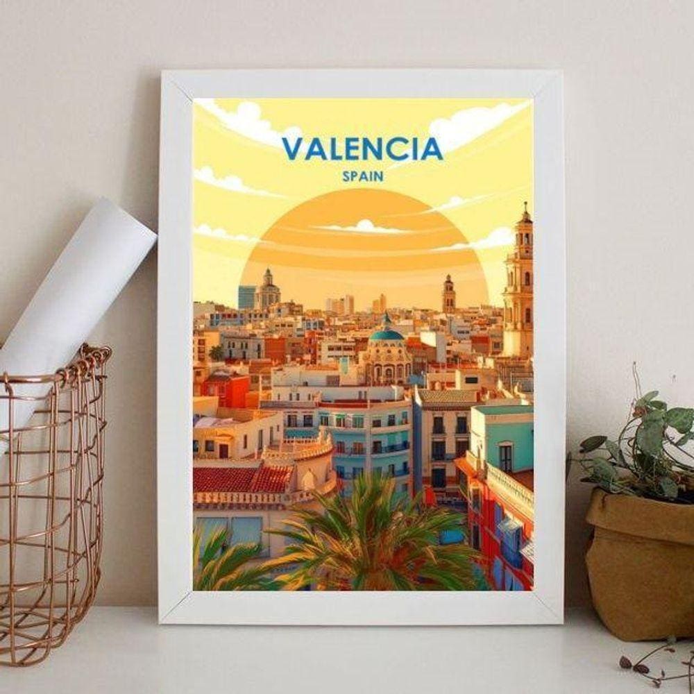 Quadro Decorativo Valência - Espanha 45X34Cm