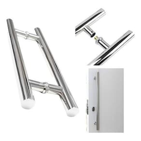 Puxador Tubular Inox Polido Porta Piv/Alum/Vid/Mad 80Cm 32Mm