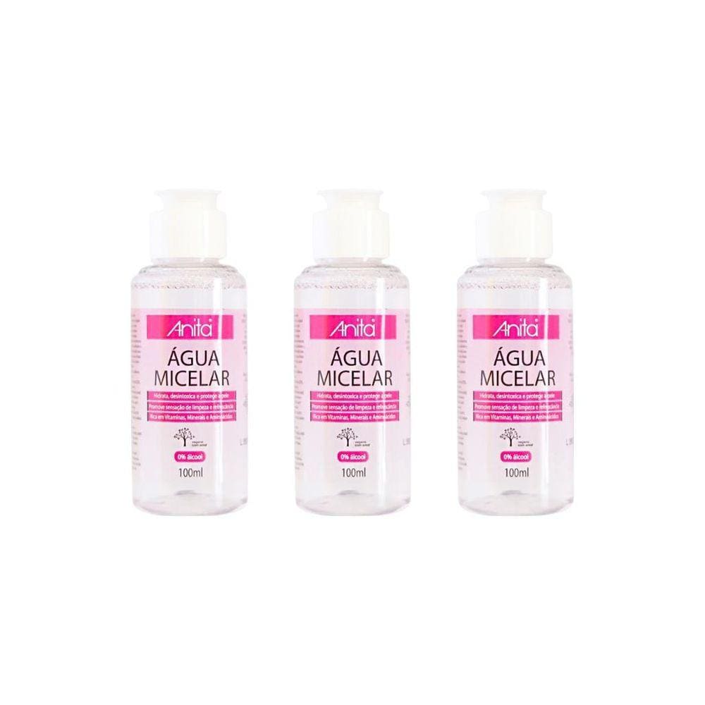 Agua Micelar Anita 100Ml - Kit Com 3Un