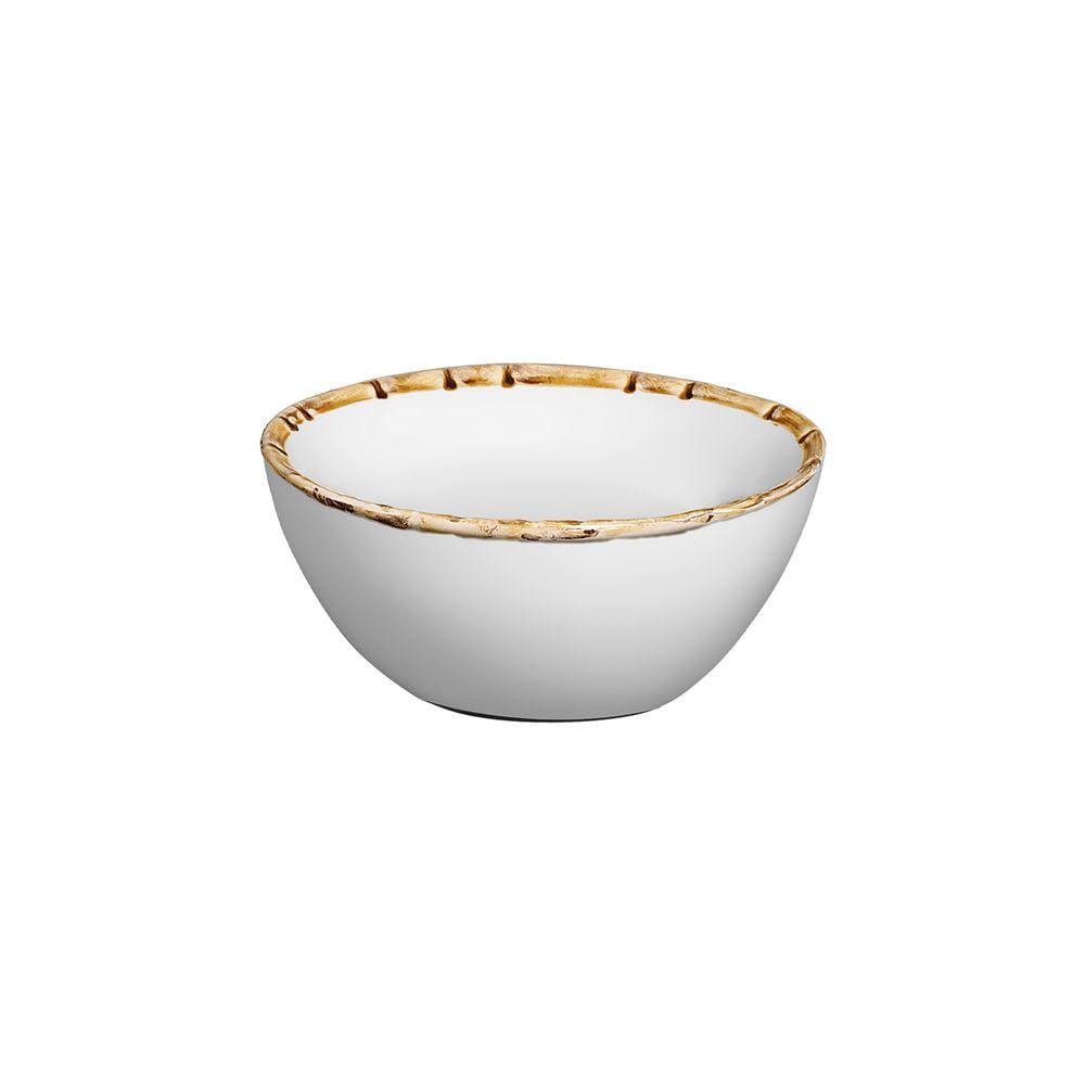 Conjunto 4 Bowl para Sopa Cerâmica Bambu Branco 14cm - Scalla
