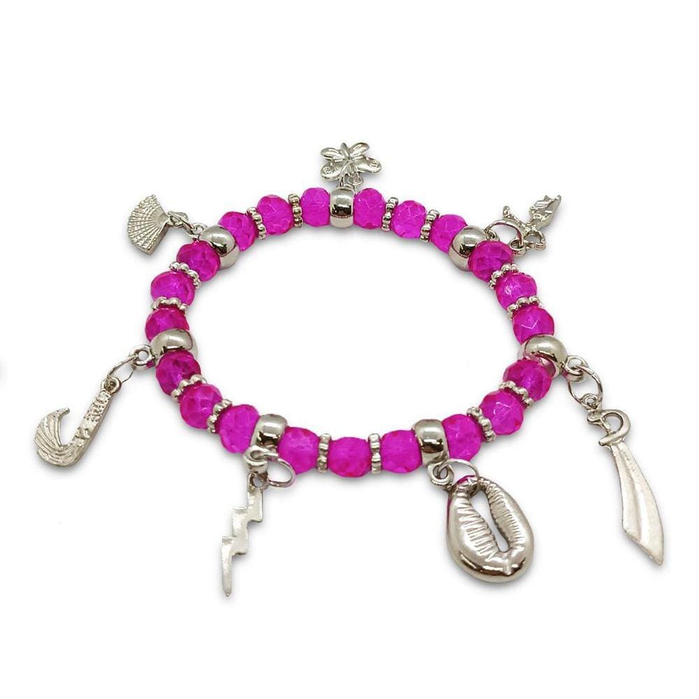 Pulseira Yansã Rosa Orixás Umbanda Candomblé Ajustável