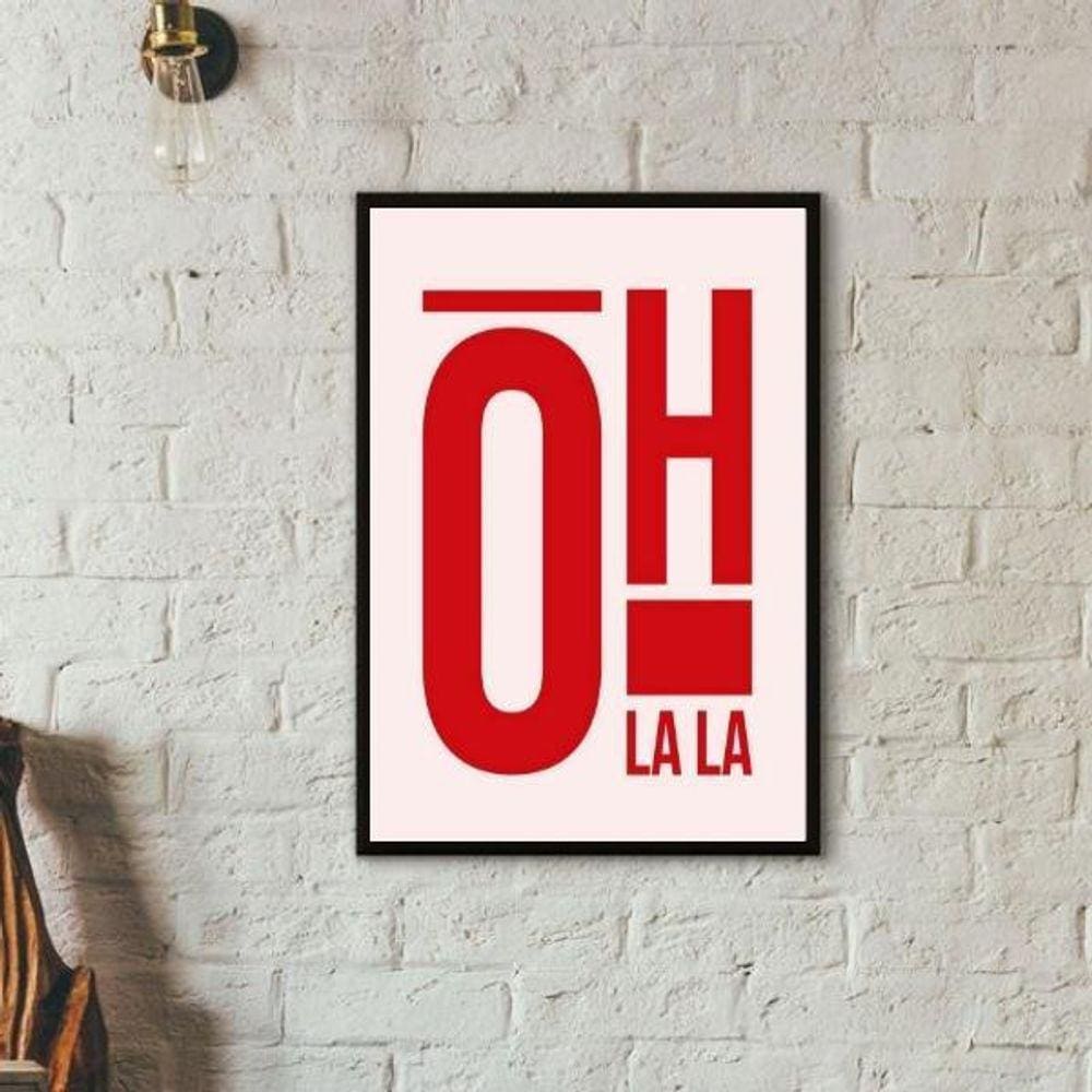 Quadro Decorativo Oh Lala 24X18Cm
