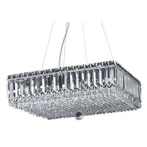 Pendente Lustre Alcmera De Cristal Para Led 50Cm