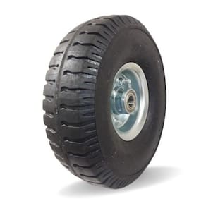 Roda Pneu Maciço Borracha Eixo 17 Mm Rolamento Esfera
