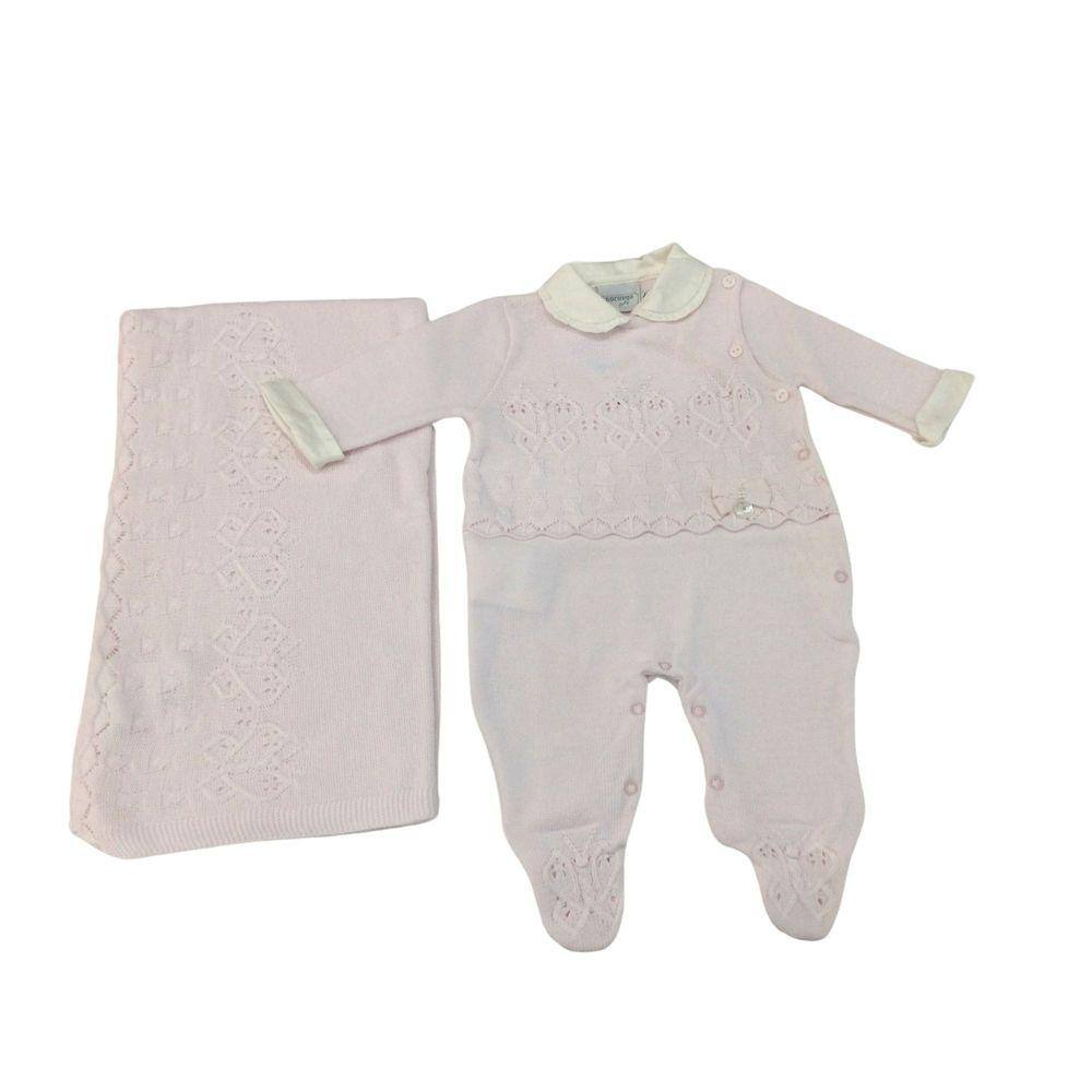 Saida Maternidade Tricot Feminino Noruega Rosa Bebe