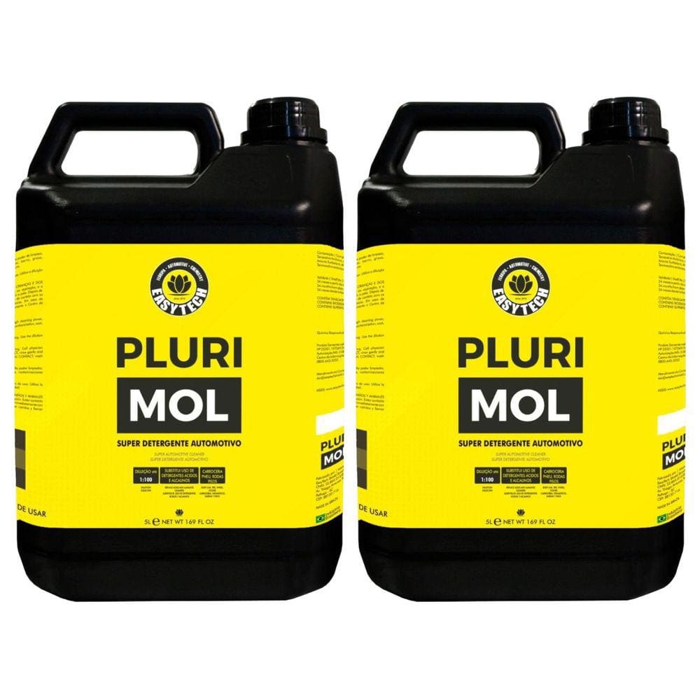 Kit 2 Super Detergente Automotivo Pluri Mol 5 Litros Easytech