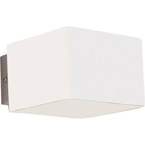 Arandela Hélios Quadrada Vidro Branco Para Led