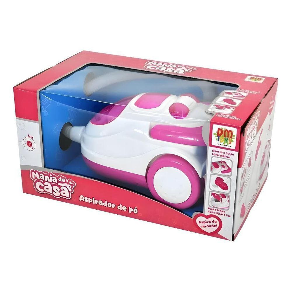 Aspirador De Pó Brinquedo Infantil Aspira De Verdade Com Luz