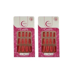 Unhas Postiças Fhaces Colors Discretamente Fashion 28Un- 2Un