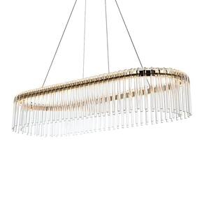 Lustre Pendente Nordecor Gouli On 2893 Ouro Brilho Led Bivolt