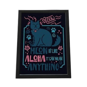 Quadro Com Moldura Meon Is Like Aloha It Can Mean Anything