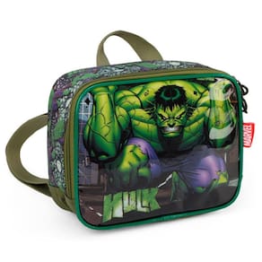 Lancheira Térmica Hulk Marvel Escolar Preto - Luxcel