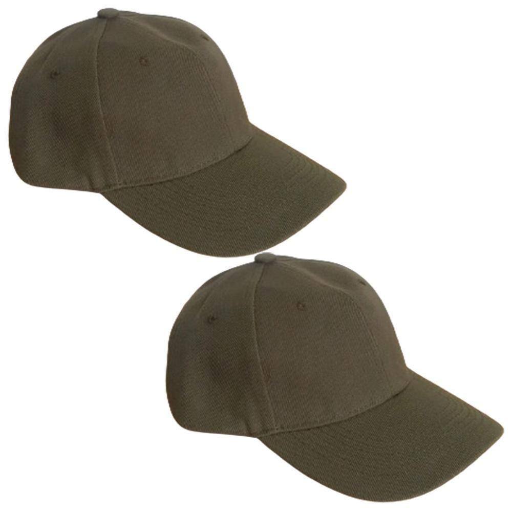 Kit 2 Bonés Chapeu Bombeta Ajustável Liso Aba Curva Verde