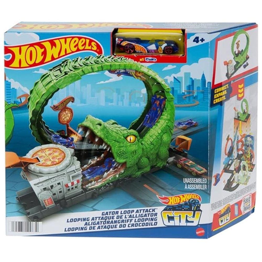 Hot Wheels City Pista Ataque Do Crocodilo - Mattel