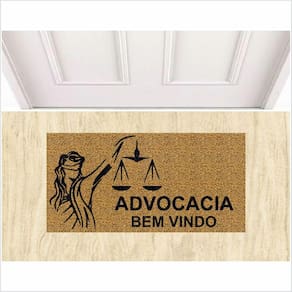 Tapete Capacho Themis Advocacia Direito Bem vindo 80X40 cm.