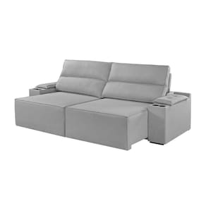 Sofá 2 Lugares Retrátil E Reclinável M-180 Martins Veludo Cinza