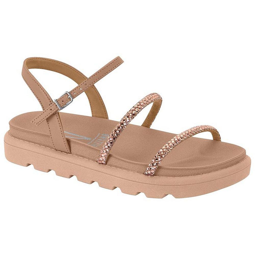 Sandalia Papete Feminina Tiras Brilho Vizzano 6459.123